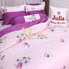 Bộ chăn ga gối ra giường satin gấm tơ tằm Hàn Quốc Julia 760