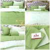 Bộ chăn ga gối drap giường màu trơn cotton satin Ai Cập Julia 538