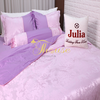 Bộ chăn ga gối ra giường satin gấm tơ tằm Hàn Quốc Julia 751