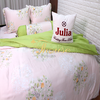 Bộ chăn ga gối ra giường satin gấm tơ tằm Hàn Quốc Julia 754