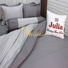 Bộ chăn ga gối drap giường màu trơn cotton satin Ai Cập Julia 536