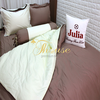 Bộ chăn ga gối drap giường màu trơn cotton satin Ai Cập Julia 539