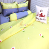 Bộ chăn ga gối drap giường 100% cotton sợi bông Hàn Quốc Julia 217