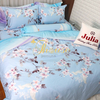 Bộ chăn ga gối drap giường 100% cotton sợi bông Hàn Quốc Julia 254