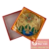 Gương sơn hải trấn tròn đồng nguyên chất 8in - 19cm