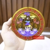 Gương Sơn Hải Trấn Đồng Đúc Nguyên Khối Màu 12cm-250g-PVN774