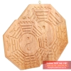 Gương bát quát gỗ đào âm dương 22 cm