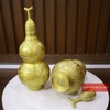 Hồ Lô Bát Quái Đồng Vàng Hoa Văn 30cm - MS3 - 1.4kg - PVN753