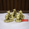 Tượng Chuột ôm đồng xu bằng đồng 8x6x4cm - 0.25kg-PVN765