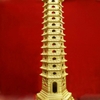 Tháp văn xương 13 tầng đồng vàng 30cm - 500g