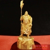 Tượng quan công gỗ bách xanh cao 21cm