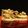Tượng di lặc kéo bao gỗ bách xanh 18.5x5x8.5cm