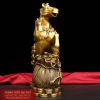 Ngựa cưỡi túi tiền vàng bằng đồng nguyên chất-26.5x18x9cm-2.3kg