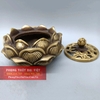 Xông trầm hương hoa sen bằng đồng nguyên chất - 8.5x12 cm - 800g
