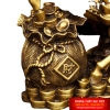 Ngựa cưỡi túi tiền vàng bằng đồng nguyên chất-26.5x18x9cm-2.3kg