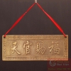 Kim bài thiên quan tứ phước ngang 22x8.5x0.35cm - 400g
