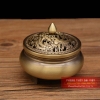 Xông trầm hương đế liền bằng đồng nguyên chất-9x8.5cm-400g