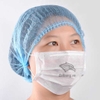 Mũ bọc trùm tóc con sâu phòng sạch - Nón con sâu y tế vải không dệt