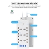 Ổ Cắm Điện Đa Năng Chịu Tải 2500w Cắm Mọi Thiết Bị Tích Hợp Cổng USB 5V Tiện Lợi Dây Dài 2,8 Mét