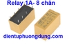 Relay 1A DPDT - 8 chân - 5V 12V 24V màu vàng