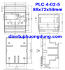 Hộp nhựa PLC 4-02 88x59x72mm