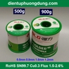 Thiếc hàn không chì QLG RoHS Sn99.3 Cu0.7 500g 0.8mm 1mm