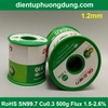 Thiếc hàn không chì QLG RoHS Sn99.3 Cu0.7 500g 0.8mm 1mm