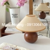 Đèn bàn chân gỗ tròn