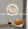 Đèn tranh led gắn tường trăng, sao và mây