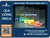 Menu mica in logo ở đế mica tam giác.
