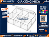 Khay mica để ly 6 ngăn
