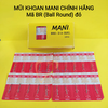 Mũi Khoan Kim Cương MANI BR Đỏ Fine Nhật Bản – Vỉ 5 Mũi