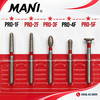 Mũi Khoan Nha Khoa MANI PRO Đỏ Fine (Vỉ 5 mũi) – Chính Hãng Nhật Bản