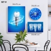 Set tranh + đồng hồ trang trí phòng khám Nha khoa