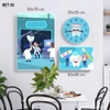 Set tranh + đồng hồ trang trí phòng khám Nha khoa