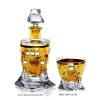 BỘ BÌNH RƯỢU MẠ VÀNG, ĐẮP NỔI HỌA TIẾT HOA CỔ ĐIỂN 850ML