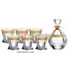 Bộ Bình Rượu WHISKY Pha Lê Mạ Vàng 950ml