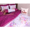 Bộ chăn ga gối drap giường lụa tencel chần thêu Julia 823P-1m6x2m