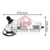 Máy mài góc Bosch GWS 750-100 (kèm 2 đĩa kim cương,1 cặp than, hộp dụng cụ)