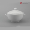 Thố Minh Long 16 cm + nắp Camellia Trắng