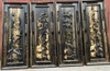 Tranh tứ quý gỗ mun hoa