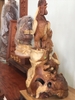 Đàn gà phong thủy gỗ hương  nguyên khối, Cao 1m Rộng 56 Sâu 48cm
