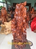 Tượng Quan Âm Bồ Tát Tựa Đài Sen, Gỗ Hương Cao 98 Rộng 50 Sâu 30cm
