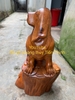 Tượng Chó Gỗ Hương Gia lai Nguyên khối