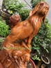 Tượng chó mẫu tử gỗ hương Gia lai