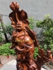 Tượng di lặc lá sen gỗ Cẩm lai