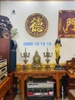 Tranh gỗ phong thủy chữ Đức gỗ hương dát vàng