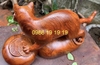 Tượng Mèo Phong thủy gỗ hương gia lai
