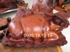 Tượng Trâu Gà Gỗ Hương Việt Nguyên khối