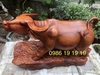 Tượng trâu phong thủy gỗ hương gia lai